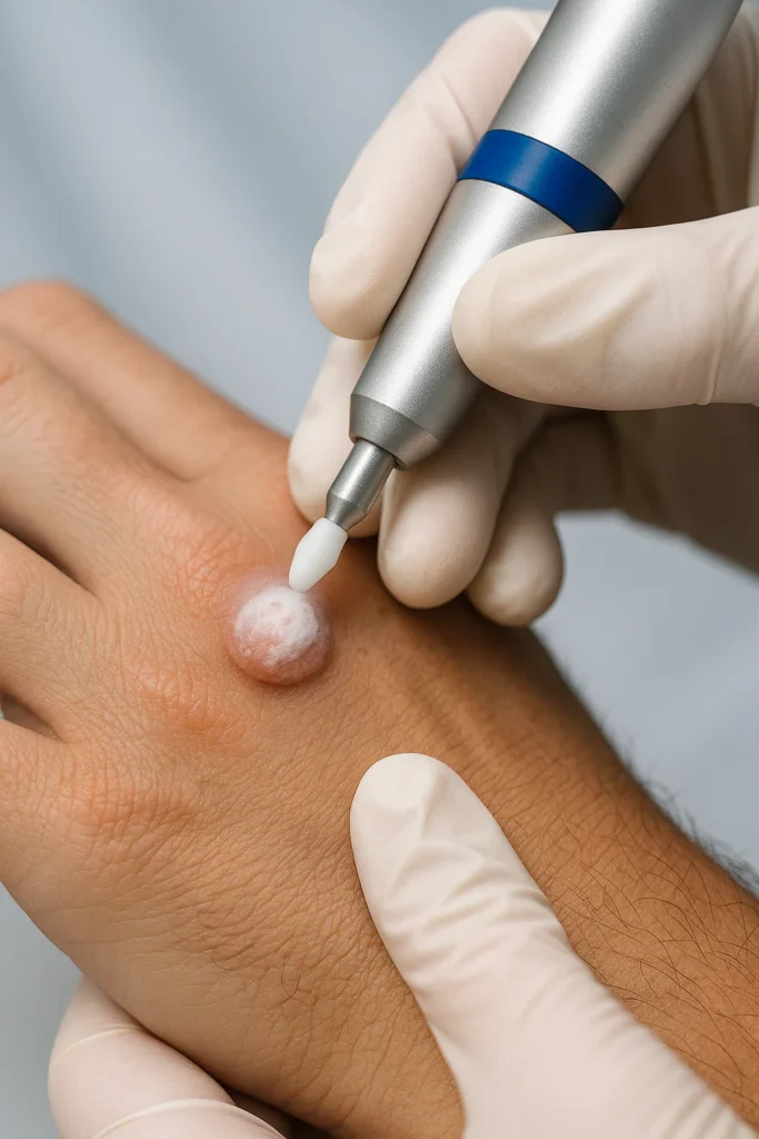 example of wart removal  Maidstone using cryopen