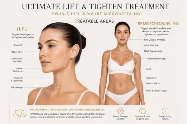 Areas of the body that can be treated - ultimate skin tighten treatment  Maidstone